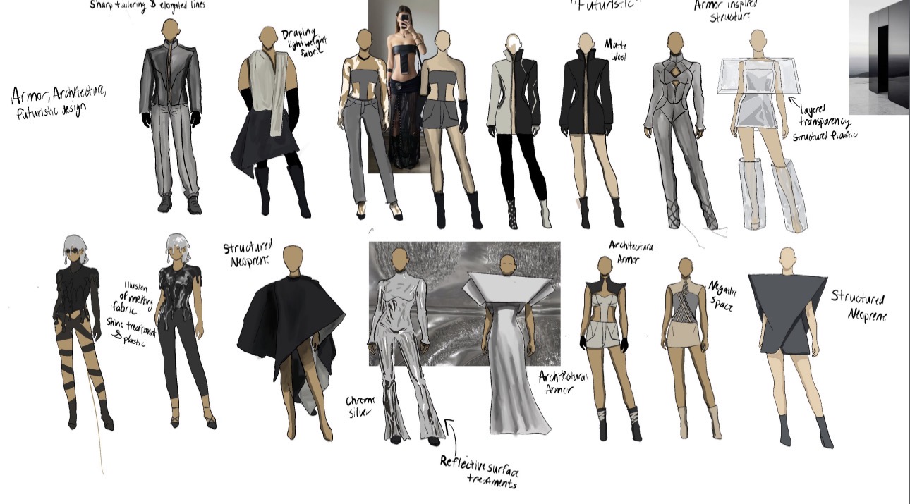 Worn Brutalism — futuristic design sketches