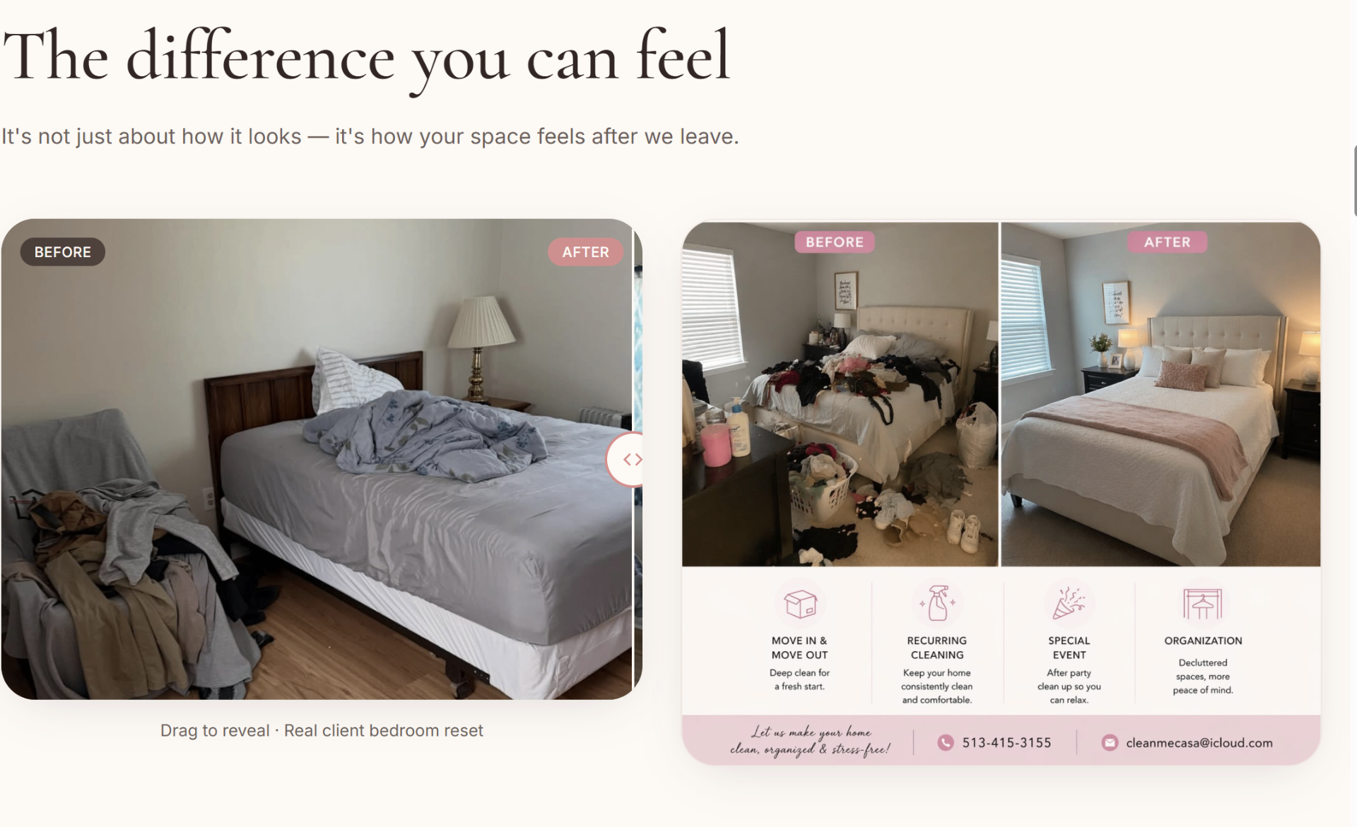 Casa before/after